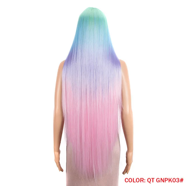 Long Straight Hair Synthetic Fiber Headgear - Qt Gnpk03