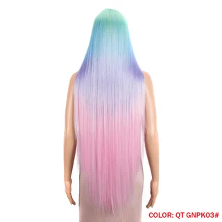 Long Straight Hair Synthetic Fiber Headgear - Qt Gnpk03