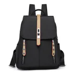 Rivet Pull Head Anti-theft Lock Buckle Backpack For Women - Black