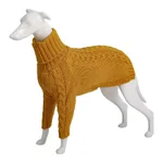 Winter Solid High Collar Dog Sweater Pet Products - Yellow
