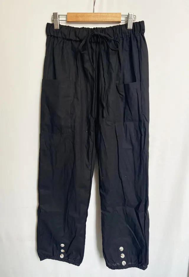 Women's Casual Nine point Pants Wide Leg Black - Shop at LoveMi