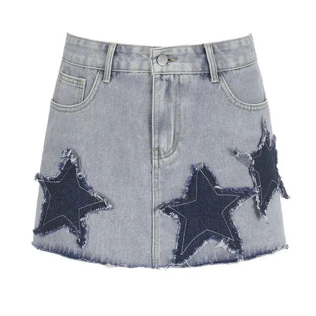 Fashion Personality Black Denim Skirt Women Blue - Shop at LoveMi