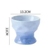 Gradient Water Blue Flat Mouth
