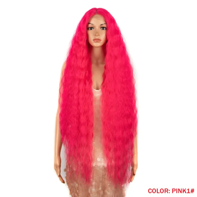 Women's Fashion Simple Front Lace Wig Pink1 - Shop at LoveMi