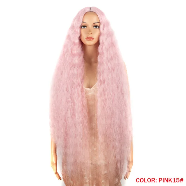 Women's Fashion Simple Front Lace Wig Pink15 - Shop at LoveMi