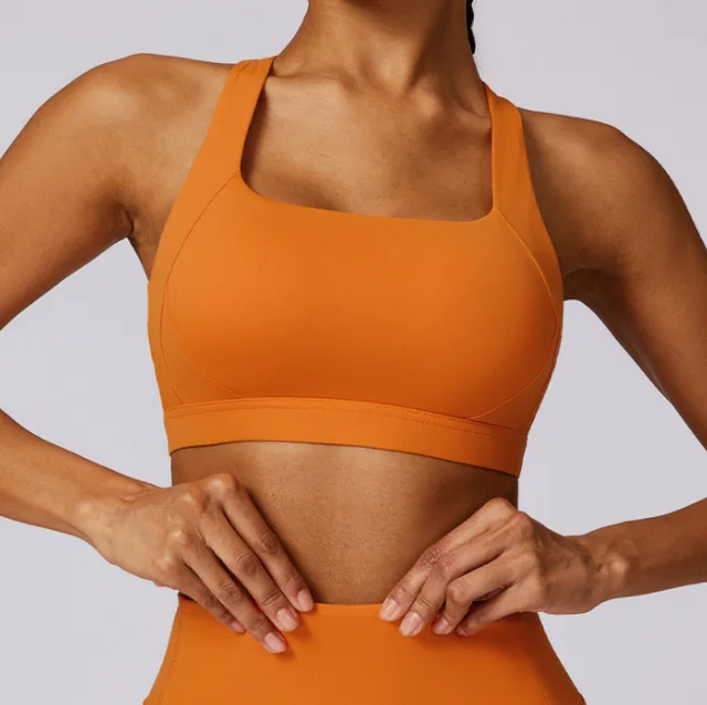 Shockproof Running Wearing Fitness Clothes And Bras Orange - Shop at LoveMi