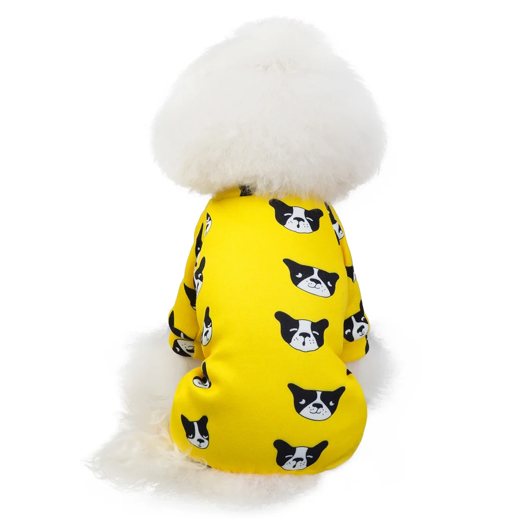 Pet Clothing Thick Version Four Legged - Yellow Puppy