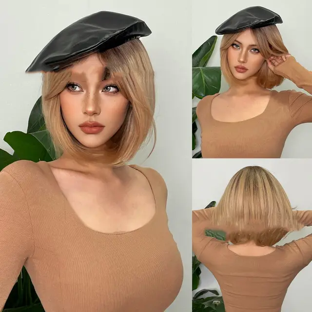 Women's Short Straight Bangs Natural Full Head Wig Wl10451 - Shop at LoveMi
