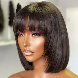 Su Bob's Human Hair Lace Wig - 10Inch