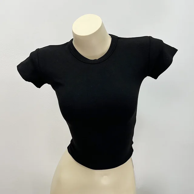 Sports T shirt Women's Black And White Top Black - Shop at LoveMi