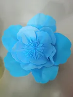 Red Flower Hair Hoop Hat Headwear - Blue