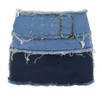Blue Half Skirt
