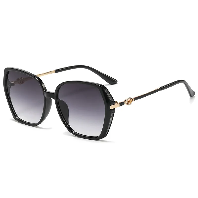 Women's European And American UV Resistant Large Frame Sunglasses - C3
