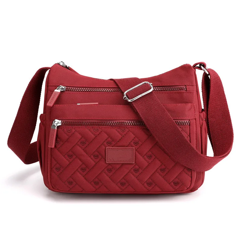 Women's Fashion Casual Nylon Large Capacity Shoulder Crossbody Bag Red - Shop at LoveMi