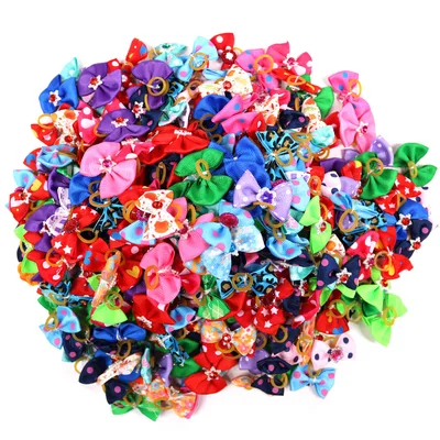 Pet Supplies Bow Rubber Band Scrunchie Head Flower Dog Cat Accessories Random - Shop at LoveMi
