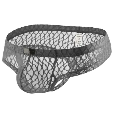Comfortable Men's Lace Shorts Sexy Panties Grey - Shop at LoveMi
