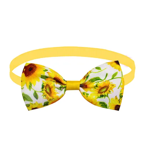 Sunflower Pet Bow Tie Dog Summer Decoration White Sunflower - Shop at LoveMi