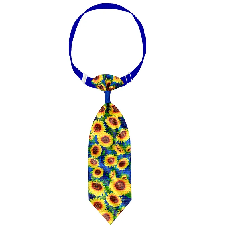 Sunflower Pet Tie Summer Collar Decoration - Dark Blue Sunflower - View 1