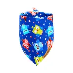 Cute Cartoon Pet Saliva Towel Spring And Summer - Colorful Owl