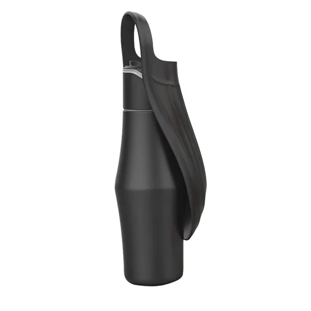 New Portable Pet Dog Water Bottle Soft Silicone Leaf Design For Dog Pets Outdoor Travel Drinking Bowls Water Dispenser Black - Shop at LoveMi