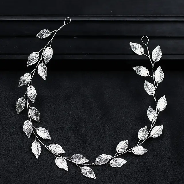 Gold And Silver Leaf Hair Band Silver - Shop at LoveMi
