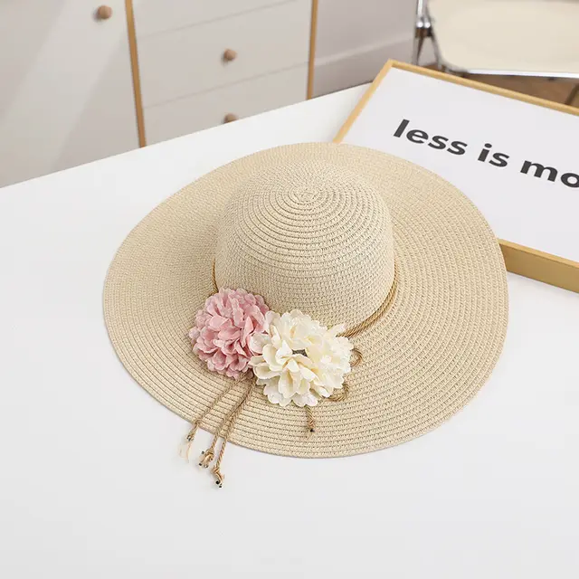 Fashion Personality Beach Straw Hat Lady Beige - Shop at LoveMi