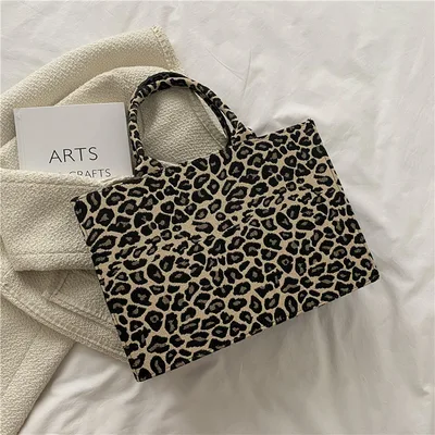 Popular Simple Shoulder Bag Tote Leopard - Shop at LoveMi