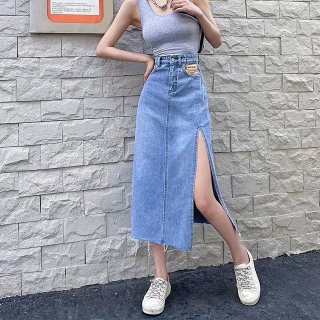 Women's Fashion Casual Denim Skirt Black - Shop at LoveMi
