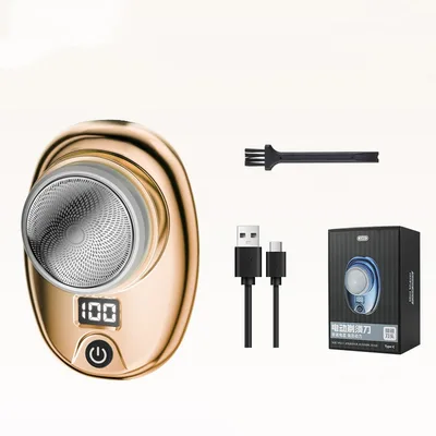 Digital Waterproof Travel Electric Portable Shaver Gilded Gold - Shop at LoveMi