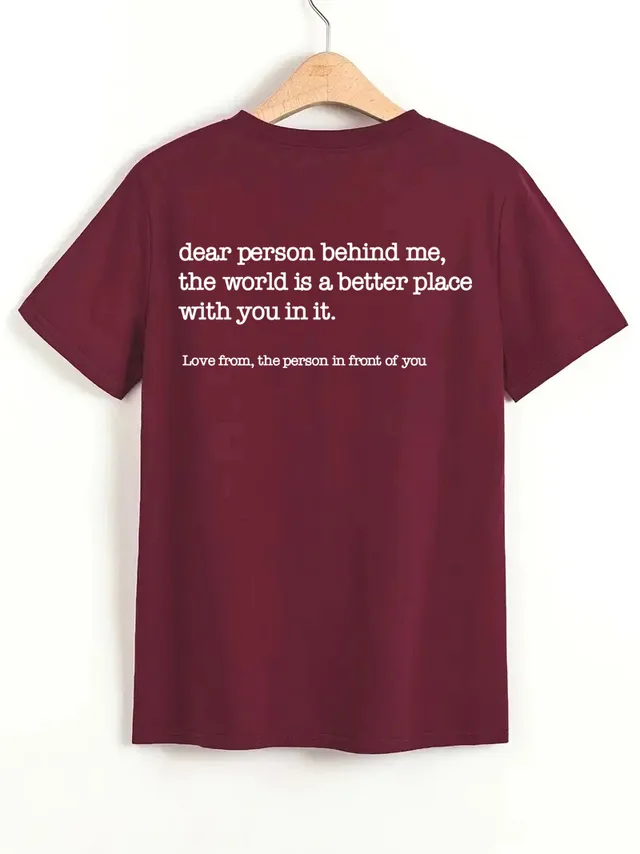 Women's Fashion Printed Short Sleeve T shirt Wine Red - Shop at LoveMi
