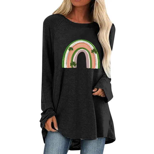 Cotton Fabric Gradient Round Neck Long Sleeved Women's Clothing Lxt22121703 - Shop at LoveMi