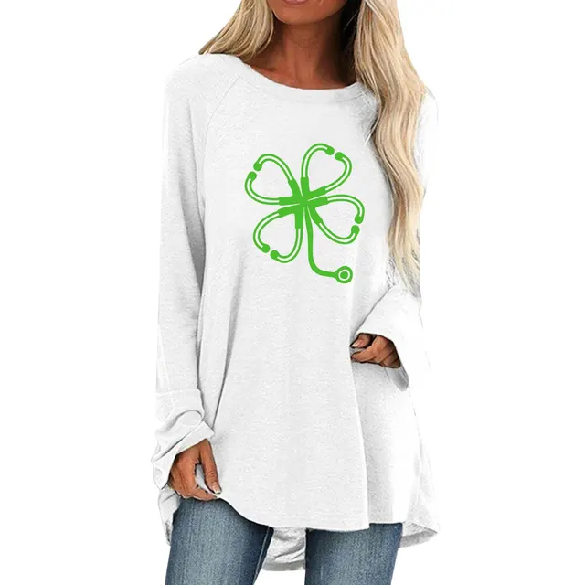 Cotton Fabric Gradient Round Neck Long Sleeved Women's Clothing Lxt22121706 - Shop at LoveMi