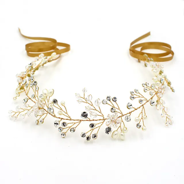 Fashion Wedding Styling Pearl Headwear Gold - Shop at LoveMi