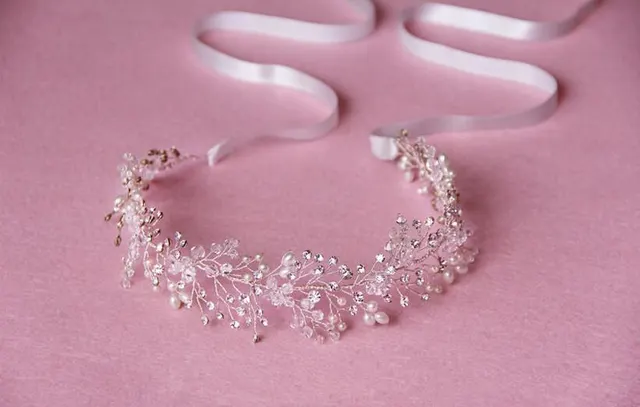 Pure Handmade Gold And Silver Crystal Bridal Hair Accessories Silver - Shop at LoveMi