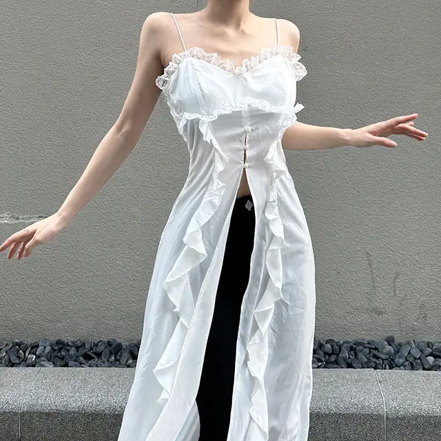 Cross V neck Sleeveless Top Spicy Girl Personality 02575Top - Shop at LoveMi