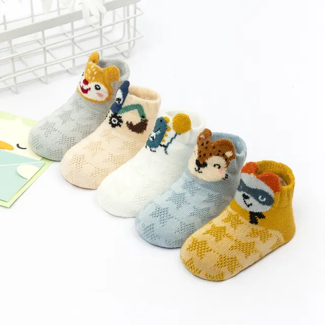 New 3D Thin Cotton Low Top Children's Socks Cartoon Five Pair Set Pentagram Combination - Shop at LoveMi