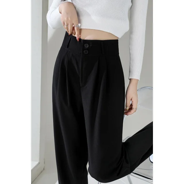 High Waist Wide Leg Pants For Women Black Extension - Shop at LoveMi