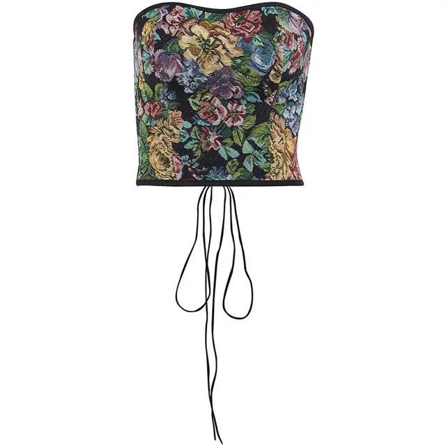 Retro Oil Painting Bra Top New Niche Colorful - Shop at LoveMi