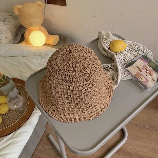 Fashion Knitted Round Top Fisherman Hat Camel - Shop at LoveMi