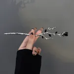 New Rose Flower Metal Hairpin Temperament - Black