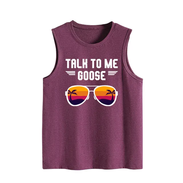 Letter Sleeveless Strap European And American Women's Top Purple Red - Shop at LoveMi
