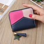 Purse Card Ladies Wallet For Women Girl Bag Clutch Leather - Blue