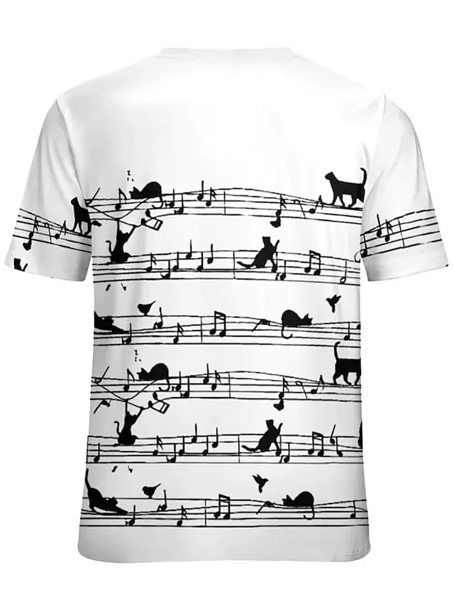 Women's Printed Personalized Printed Short Sleeves White - Shop at LoveMi