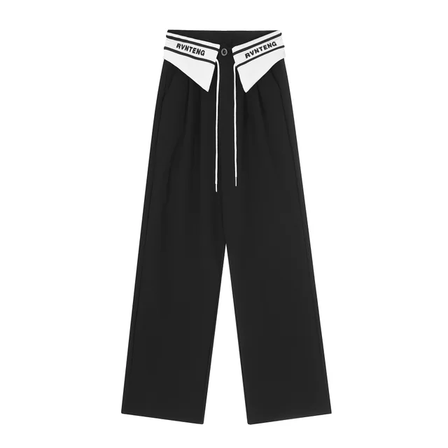 Spicy Girls' Street Waist Fold Out And Drop Down Suit Pants Black - Shop at LoveMi