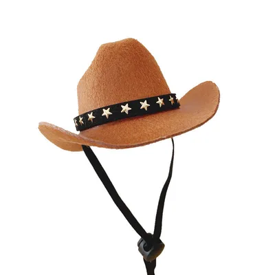Cat Decorative Hat Pet Headwear Western Cowboy Hat Star Strap - Shop at LoveMi