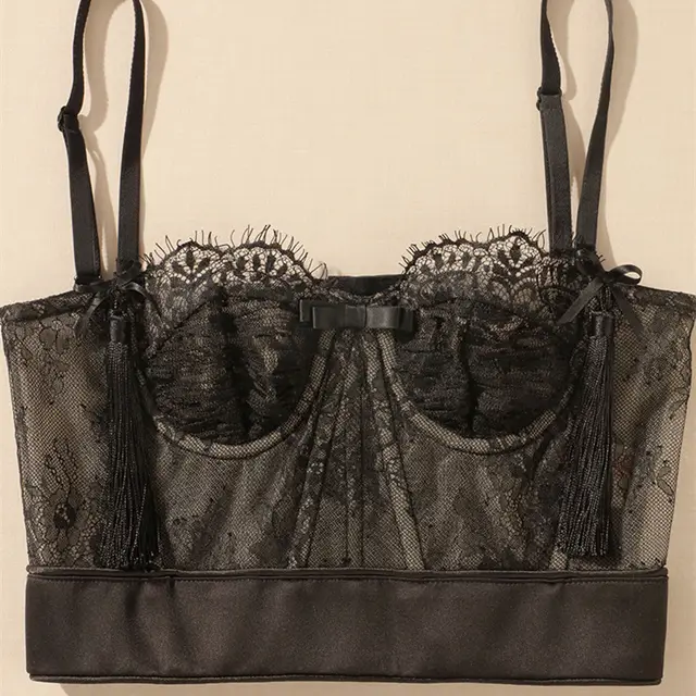 French Lace Fishbone Corset For Women Black - Shop at LoveMi