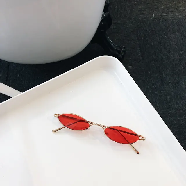 Retro Cat Eye Sunglasses Women Yellow Red Lens Sun Glasses Red - Shop at LoveMi