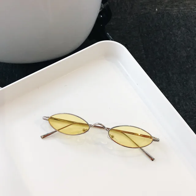 Retro Cat Eye Sunglasses Women Yellow Red Lens Sun Glasses Yellow - Shop at LoveMi