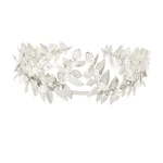 Fashion Three-dimensional Leaf Bridal Headdress - Silver