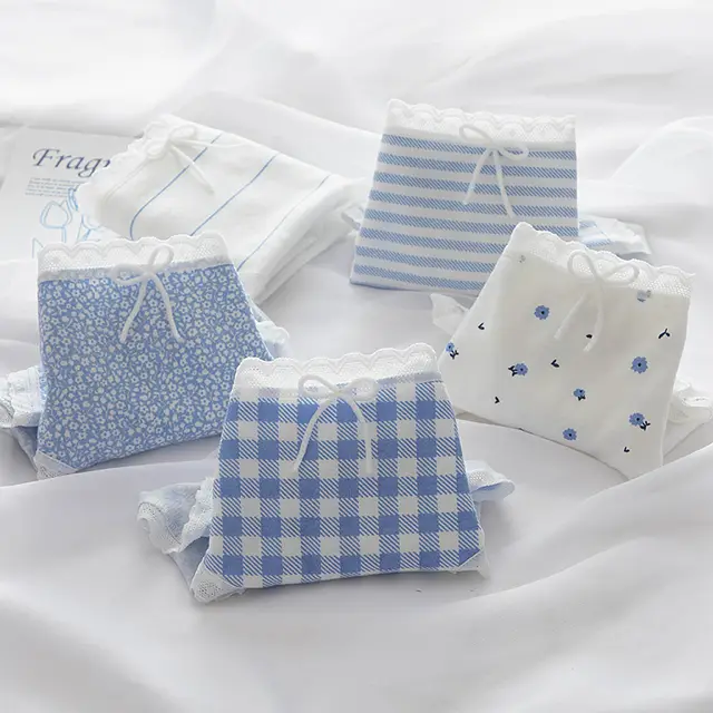 Women's Fashion Casual Cute Print Cotton Inner Crotch Panties 0725 Combination - Shop at LoveMi
